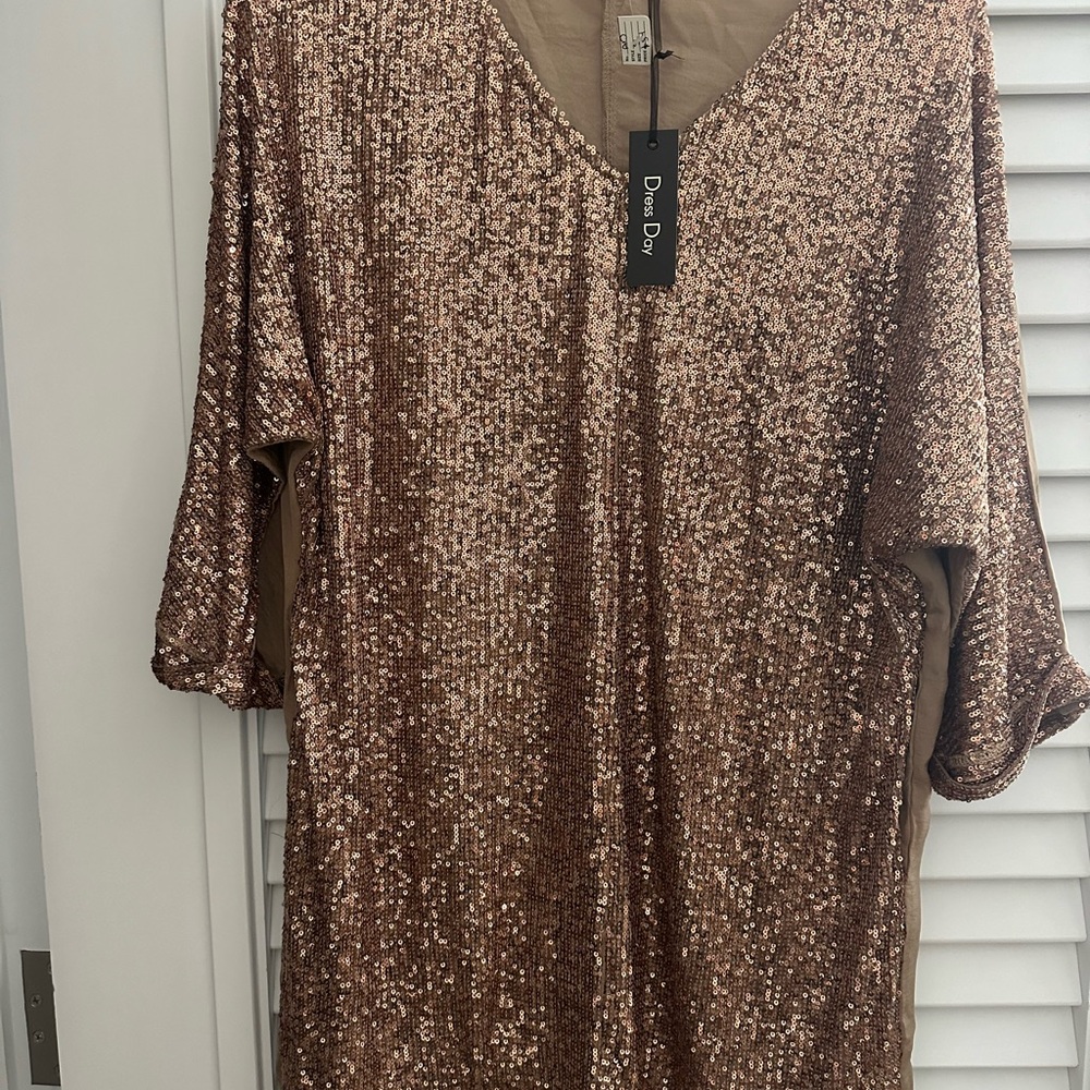 Gold party dress